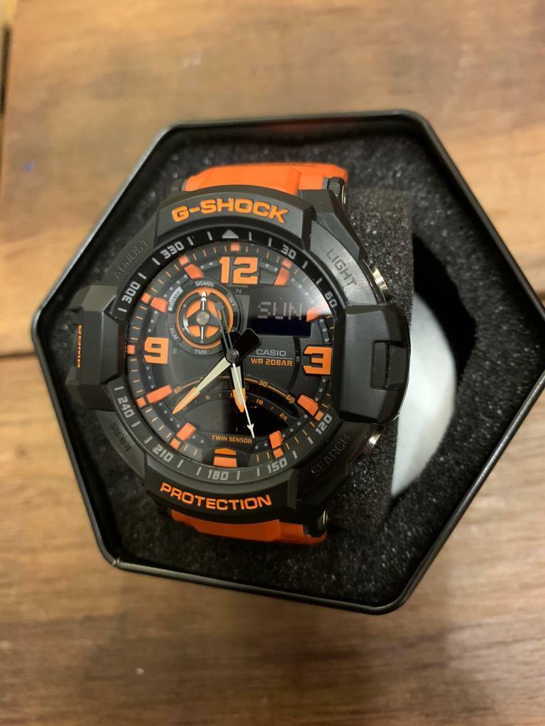 g shock sky cockpit orange